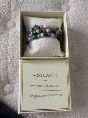 NWT Eye Candy Los Angeles Luxe Arm Candy Beaded Bracelet Stack Set